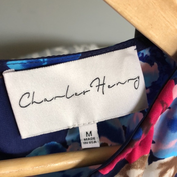 NWT Charles Henry - M - Navy floral romper - Picture 2 of 6